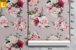 Carta da Parati rose natura fiori raffinati.