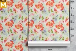 Carta da Parati Astratta Fiori Moderna Natura