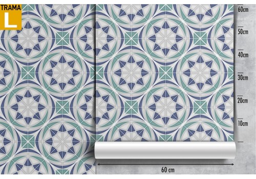 Wallpaper decoration vintage geometric tiles. 2