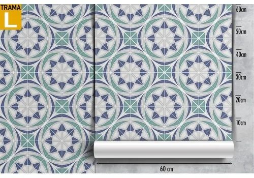 Wallpaper decoration vintage geometric tiles. 2