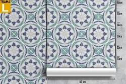 Carta da Parati decorazione piastrelle geometriche vintage.