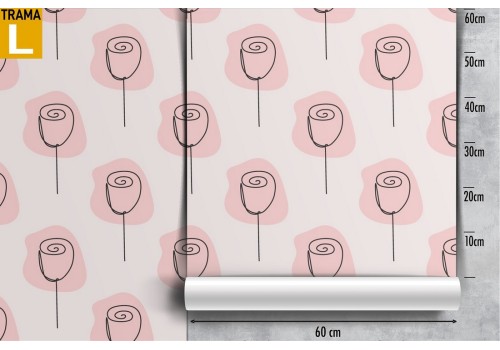 Stylized roses nature pattern wallpaper. 2