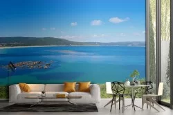 Wallpaper landscape nature lake and hills