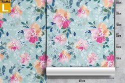 Modern nature roses wallpaper pattern.