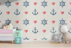 Children's marine decoration wallpaper pattern.