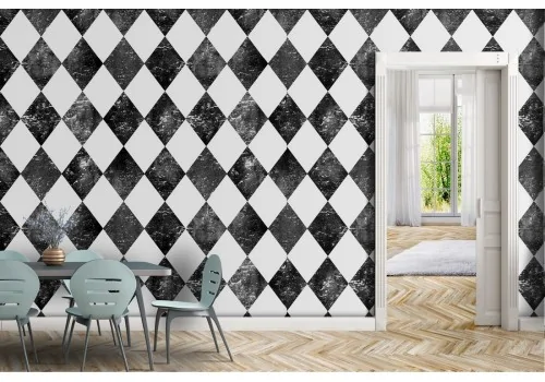 Geometric tile decoration wallpaper.
