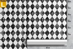 Geometric tile wallpaper decoration.