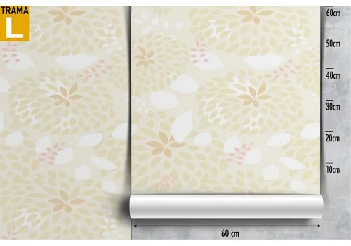 Antique white vintage nature abstract flowers wallpaper. 2