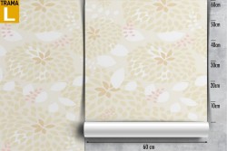 Carta da Parati fiori astratti bianco antico vintage natura.