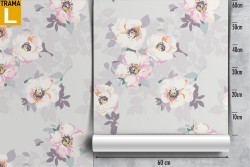 Carta da Parati fiori bianchi design moderno natura.