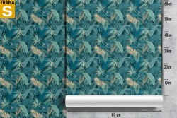 Carta da Parati Flora e Fauna Design e Stili Foglie Natura Vintage