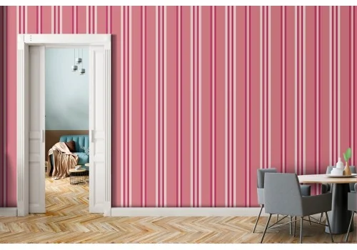 Classic pink striped wallpaper decoration.