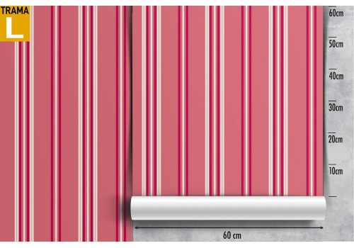 Carta da Parati decorazione righe classiche rosa. 2