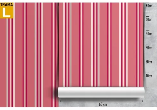 Pink classic stripes wallpaper decoration. 2