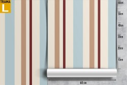 Blue and brown striped vintage pattern wallpaper.