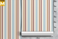 Vintage Stripes and Waves Wallpaper