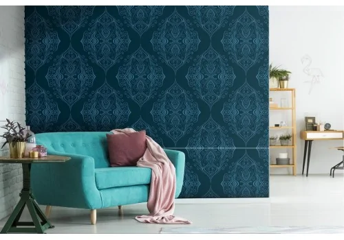 Vintage Damask Wallpaper refined decoration.