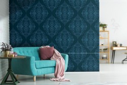 Vintage Damask Wallpaper refined decoration.