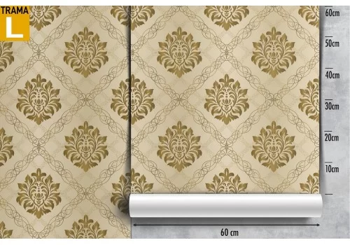 Carta da Parati damasco vintage decorazione geometrica. 2