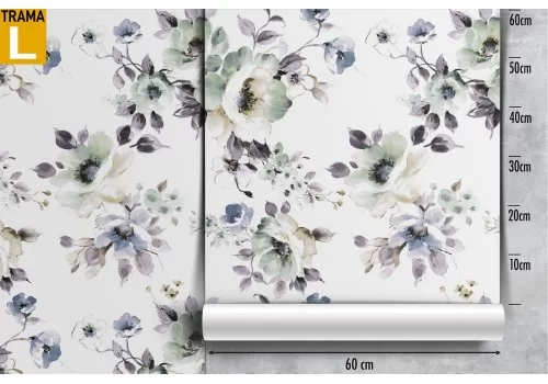 Carta da Parati fiori natura raffinata vintage. 2