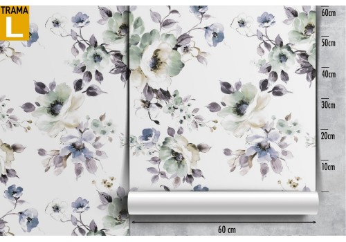 Refined vintage nature flowers wallpaper. 2