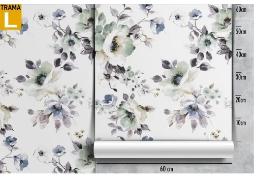 Refined vintage nature flowers wallpaper. 2