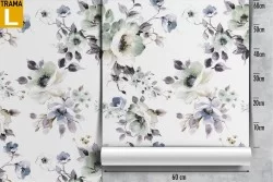 Carta da Parati fiori natura raffinata vintage.