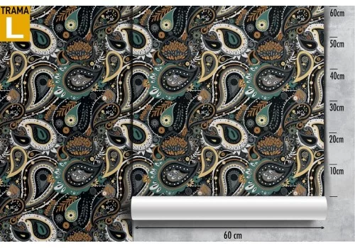 Carta da Parati foglie vintage pattern. 2