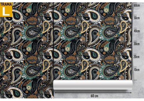 Vintage leaf pattern wallpaper. 2