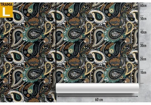 Vintage leaf pattern wallpaper. 2