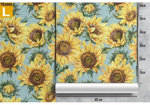 Sunflower nature vintage pattern wallpaper. 2