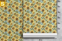 Carta da Parati Design e Stili Flora e Fauna Fiori Natura Vintage