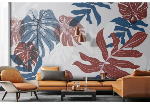 Modern abstract nature wallpaper tropical leaves 2