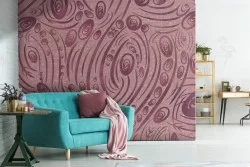 Modern wallpaper decoration with abstract stripes.