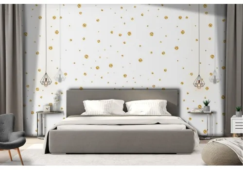 Modern luxury glamour polka dot wallpaper decoration.