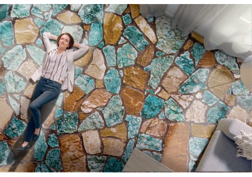 Carta da Parati superficie pietre mosaico mattonelle