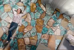 Carta da Parati superficie pietre mosaico mattonelle