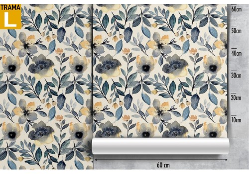 Wallpaper with flowers and leaves vintage pattern. 2