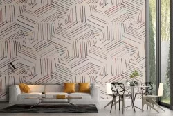 Carta da Parati decorazione geometrica righe design.