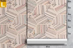 Geometric stripes design wallpaper decoration.