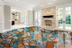 Wallpaper surface stones mosaic tiles