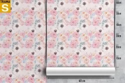 Carta da Parati Design e Stili Flora e Fauna Fiori Natura Vintage