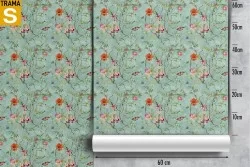 Flora and Fauna Wallpaper Design and Animal Styles Flowers Nature Vintage
