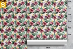 Wallpaper Design and Styles Flora and Fauna Flowers Leaves Tropical Nature