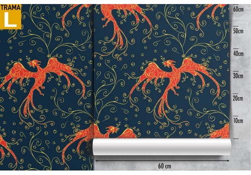 Phoenix wallpaper decoration fantasy pattern. 2