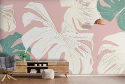 Abstract Wallpaper Modern Tropical Nature Leaves