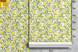 Lemon nature pattern yellow wallpaper.