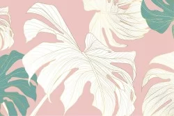 Wallpaper Design and Styles Abstract Flora and Fauna Modern Tropical Leaves Nature