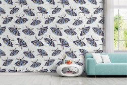 Butterflies nature vintage pattern wallpaper.