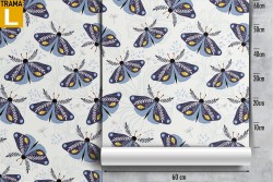Butterflies nature vintage pattern wallpaper.